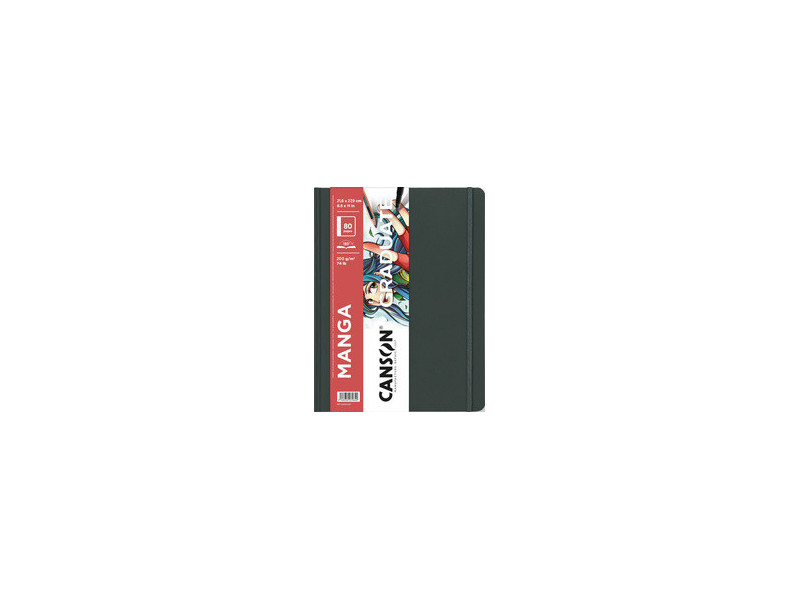 CANSON Carnet à croquis GRADUATE Manga, 216 x 279 mm, noir