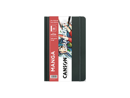 CANSON Carnet à croquis GRADUATE Manga, 216 x 279 mm, noir