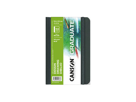 CANSON Carnet à croquis GRADUATE DRAWING, 102 x 152 mm, noir
