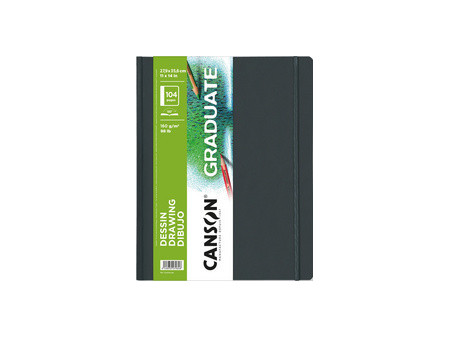 CANSON Carnet à croquis GRADUATE DRAWING, 140 x 216 mm, noir