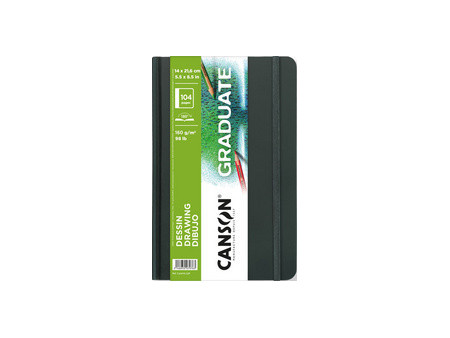 CANSON Carnet à croquis GRADUATE DRAWING, 216 x 279 mm, noir