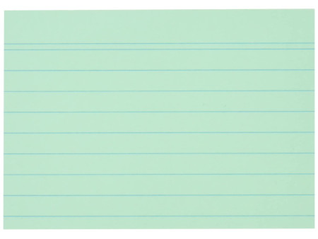 herlitz Fiches bristol, A7, ligné, vert