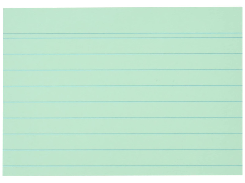 herlitz Fiches bristol, A7, ligné, vert