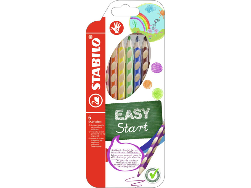 STABILO Crayon de couleur EASYcolors, pour droitiers, étui