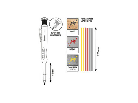Bradas Marqueur pour trou de forage, largeur de trait: 1 mm