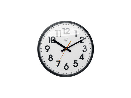 NEXTIME Horloge murale à quartz NXT, diamètre: 260 mm, noir