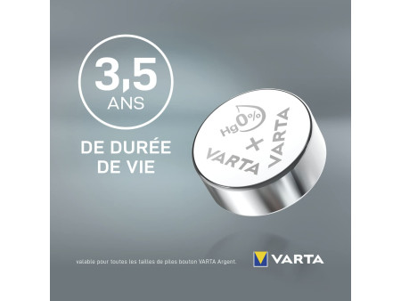 VARTA Pile oxyde argent pour montres, V371 (SR69), 1,55 V