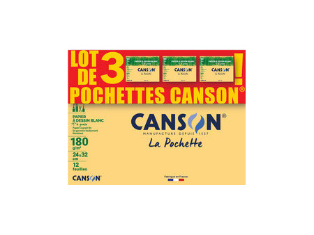 CANSON Papier à dessin 'C' à grain & 'Mi-Teintes', lot de 2