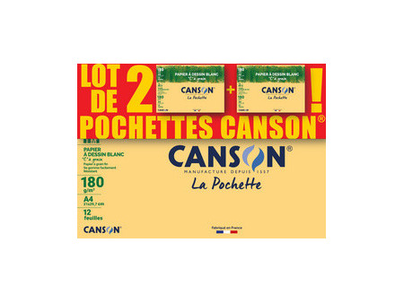 CANSON Papier à dessin 'C' à grain & 'Mi-Teintes', lot de 2