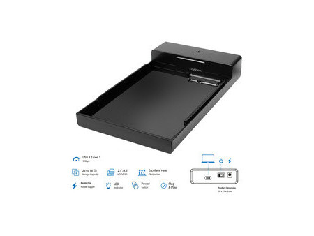 LogiLink Boîtier USB 3.2 pour disque dur, HDD/SSD, 5 Gbps