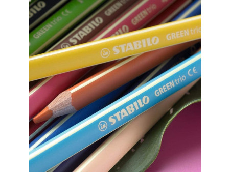 STABILO Crayon de couleur GREENtrio, épais, étui en carton