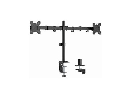 LogiLink Support double écran, longueur bras 376 mm, noir