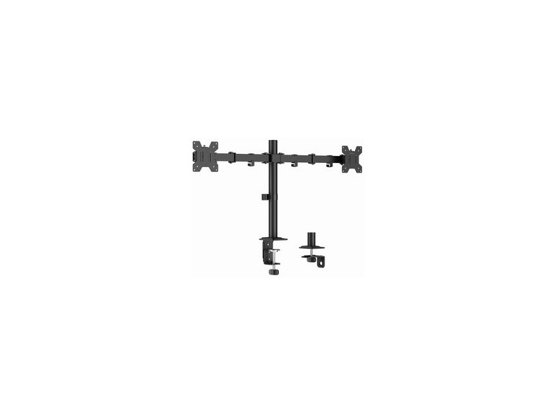 LogiLink Support double écran, longueur bras 376 mm, noir