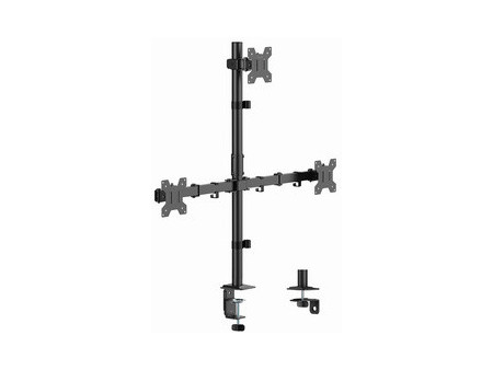 LogiLink Support triple écran, longueur bras 376 mm, noir