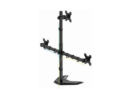 LogiLink Bras support triple écran, avec socle, noir