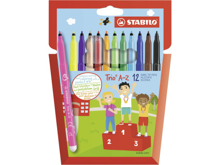 STABILO Feutre Trio A-Z, étui en carton de 12