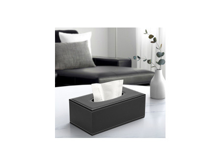 deflecto Distributeur de mouchoirs, rectangulaire, noir