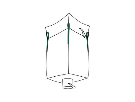 dm-folien Big Bag avec jupe & goulotte, 900 x 900 mm, blanc