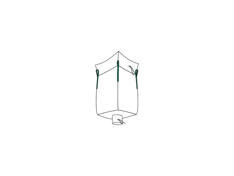 dm-folien Big Bag avec jupe & goulotte, 900 x 900 mm, blanc