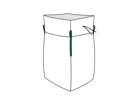 dm-folien Big Bag avec jupe & goulotte, 900 x 900 mm, blanc