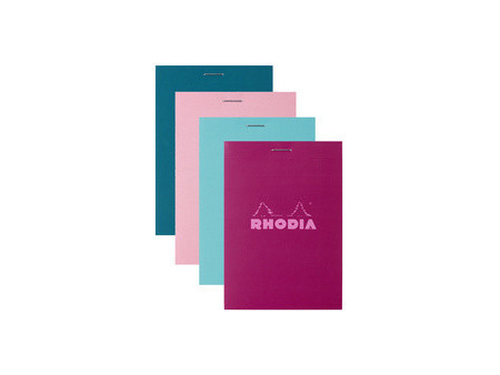 RHODIA Bloc agrafé No. 11, format A7, quadrillé 5x5, assorti
