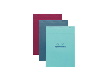 RHODIA Bloc agrafé No. 18, format A4, quadrillé 5x5, assorti