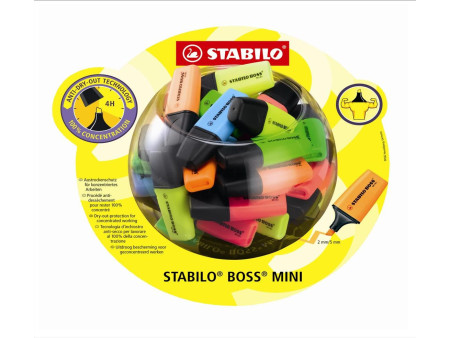 STABILO Surligneur BOSS MINI, présentoir de 50