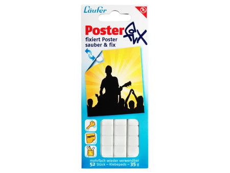 Läufer Pastille adhésive Posterfix, détachable, blanc