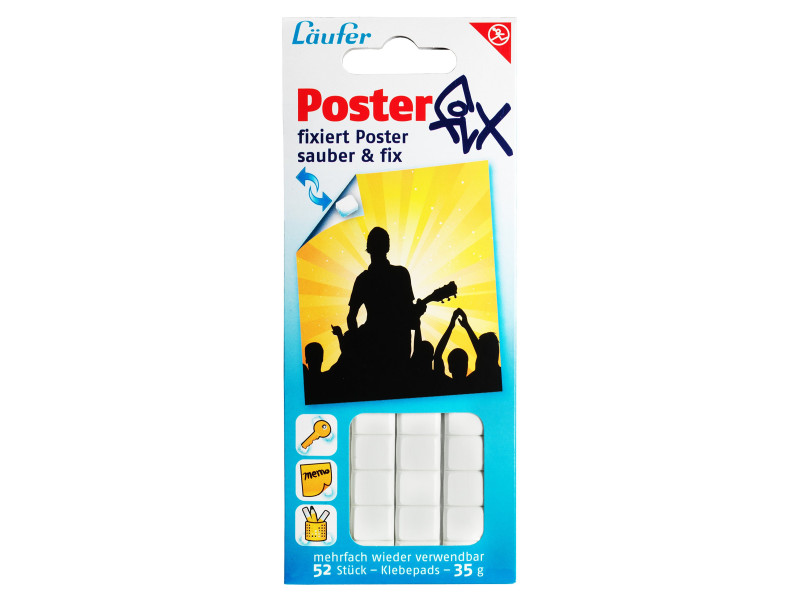 Läufer Pastille adhésive Posterfix, détachable, blanc
