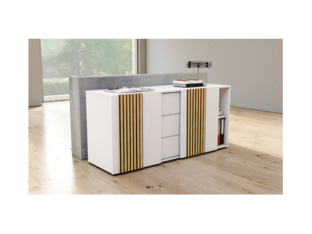 kerkmann Bahut Oxford, 3 tiroirs & 2 portes, blanc