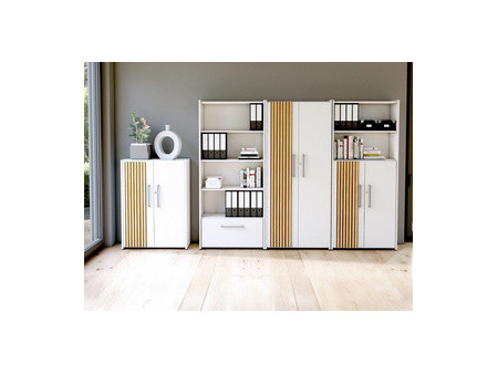 kerkmann Placard Oxford, 3 hauteurs de classeur, blanc