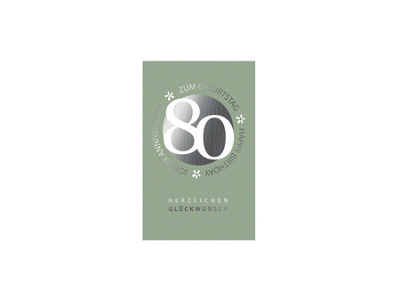 SUSY CARD Carte d'anniversaire 'Petites fleurs' - 80 ans