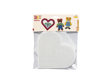 HAMA Plaque pour perles midi 'coeur, hexagone', grand