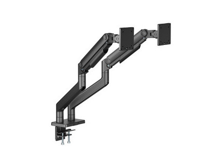 DIGITUS Support pour 2 écrans, charge max.: 2 x 20 kg, noir