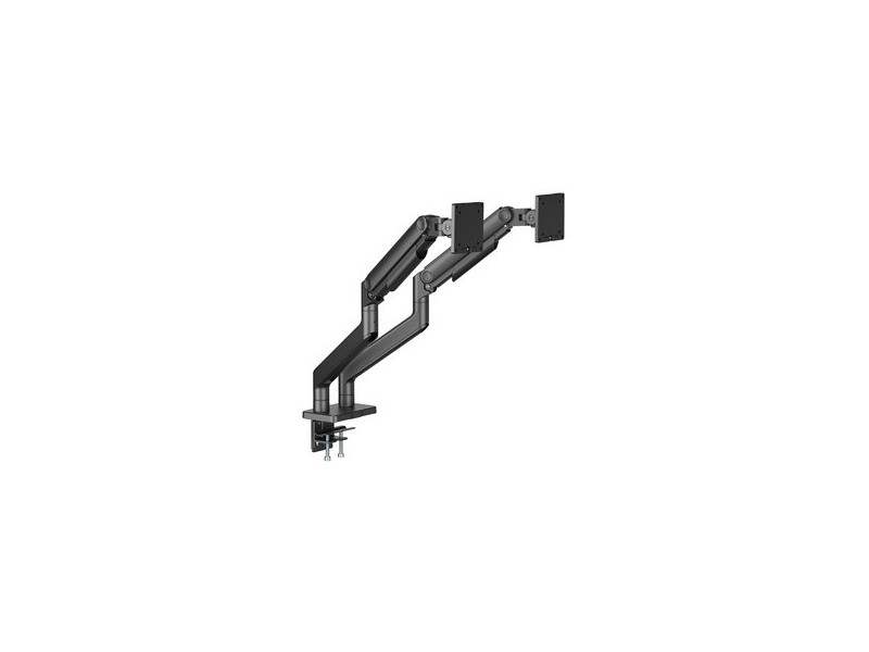 DIGITUS Support pour 2 écrans, charge max.: 2 x 20 kg, noir