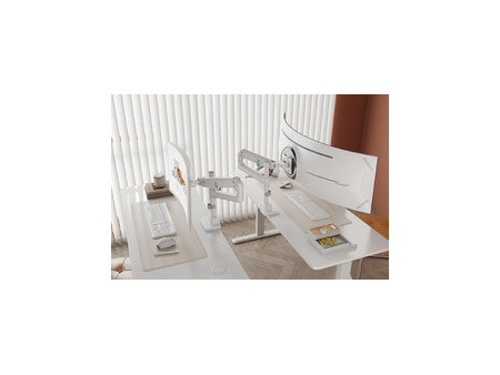 DIGITUS Support pour écran, capacité de charge: 27 kg, blanc