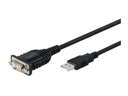 DIGITUS Câble adaptateur, USB-A - RS232, 1,8 m, noir