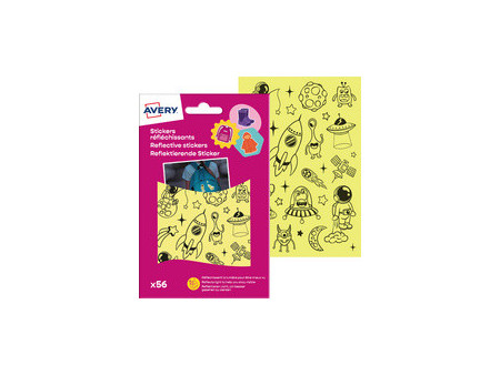 AVERY Sticker réfléchissant 'Visages', argent