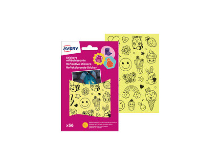 AVERY Sticker réfléchissant 'Visages', argent