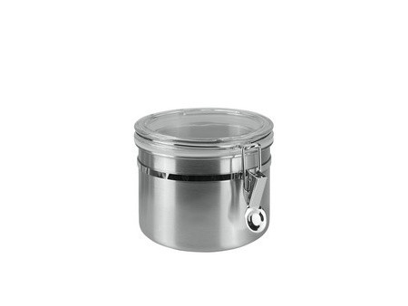 metaltex Boîte de conservation, 0,7 L, rond, inox, argent