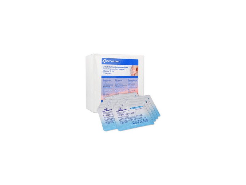 FIRST AID ONLY Pansement antibrûlure 100 x 100 mm, lot de 10