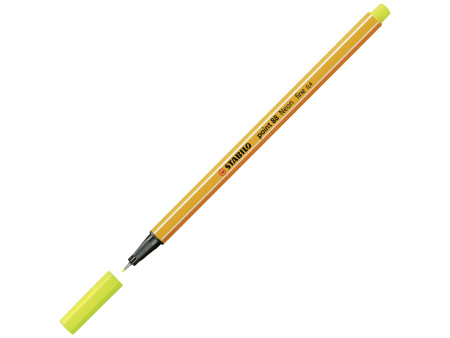 STABILO Feutre à pointe fine point 88, jaune fluo