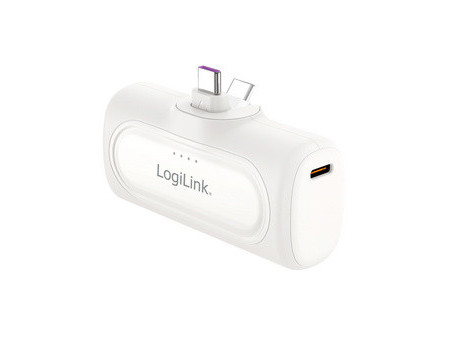 LogiLink Powerbank, 5.000 mAh, 2x USB-C, blanc