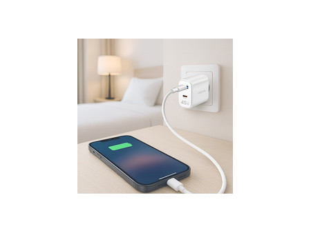 LogiLink Chargeur USB, 1x USB-C (PD), 1x USB-A (QC), 45 W