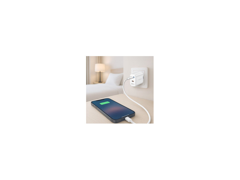 LogiLink Chargeur USB, 1x USB-C (PD), 1x USB-A (QC), 45 W
