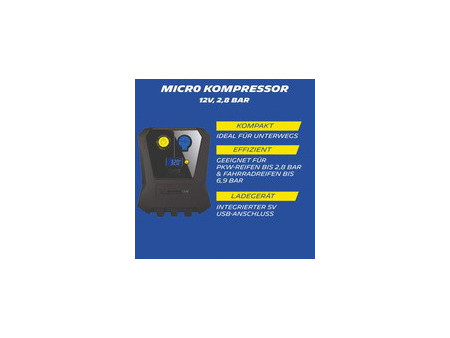MICHELIN Micro-compresseur, 12 V, noir