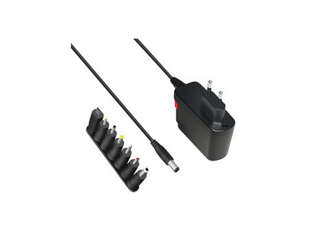 LogiLink Bloc d'alimentation universel, 24 W / 3-12 V, noir