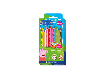 STAEDTLER Crayon de couleur Noris junior Peppa, étui de 6