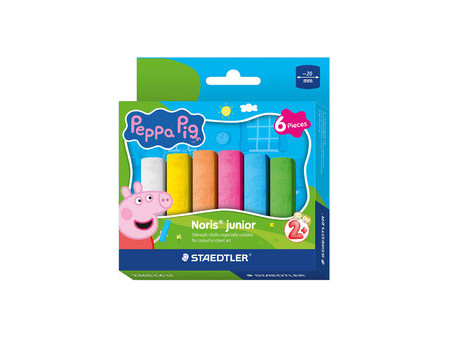 STAEDTLER Craie de trottoir Noris junior Peppa, étui de 6
