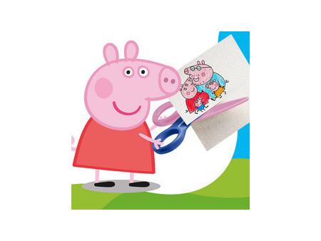 STAEDTLER Ciseaux Noris junior Peppa, rond, bleu/rose